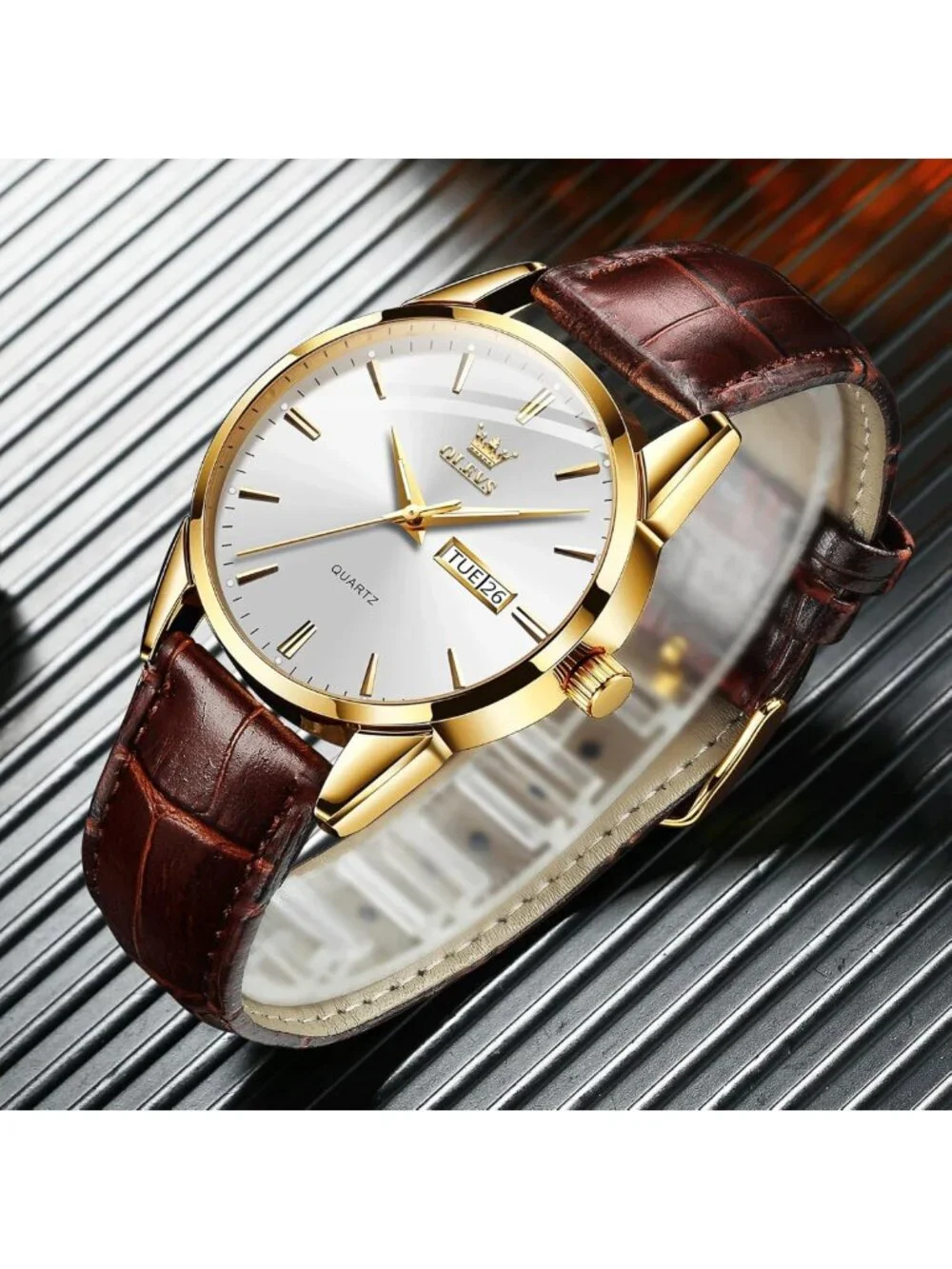 Stylish Casual Leather Watch for Men - Easy Read Analog, Waterproof, Luminous
